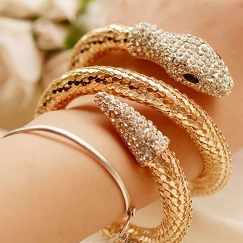 Bold Multi-Layered Snake Bracelet.