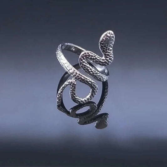 Protection Snake Finger Ring in Silver and Gold Color