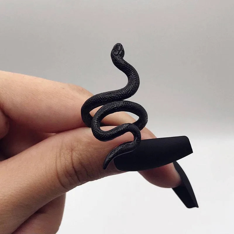 Black Color Snake Shape Rings