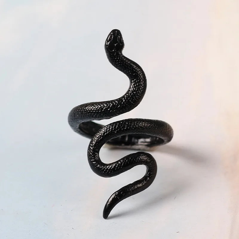 Black Color Snake Shape Rings