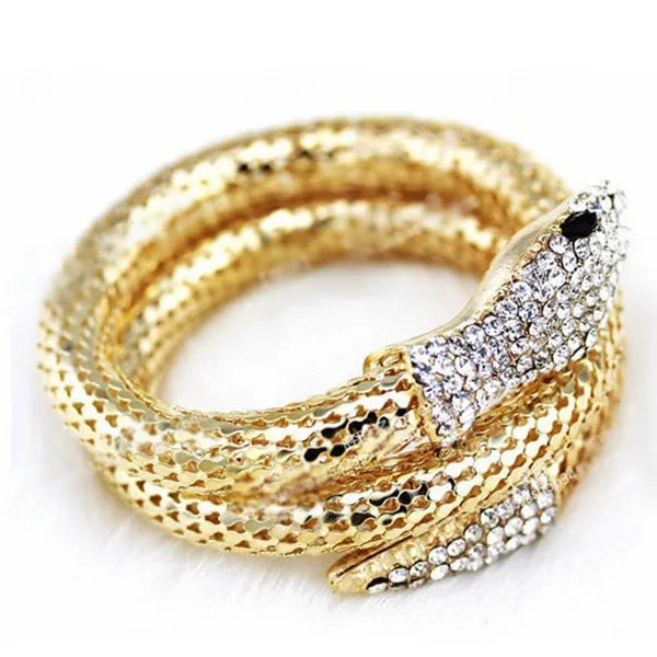 Bold Multi-Layered Snake Bracelet.